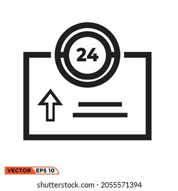 Icon vector graphic of sent item