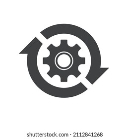 Gráfico vectorial de iconos de la repetición de configuración