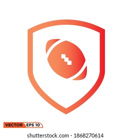Icon vector graphic of  shield american foodball