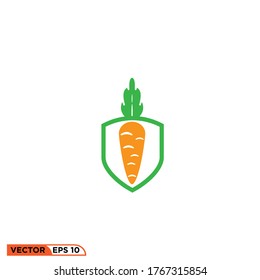 Icon vector graphic of shield carrot, good for web illustration etc