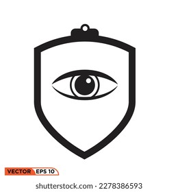 Icon vector graphic of Shield Eye, line style