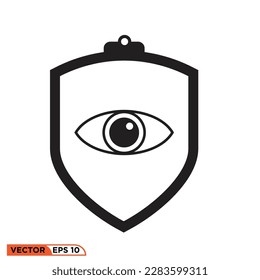 Gráfico vectorial de icono de Escudo Ojo