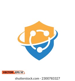 Icon vector graphic of Shield logo recycle