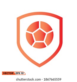 Icon vector graphic of Shield Soccer ball