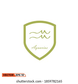 Icon vector graphic of shield zodiac, good for template illustration