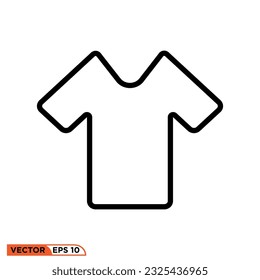 Gráfico vectorial de icono de la camisa, estilo de línea