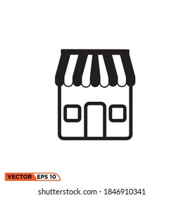Icon vector graphic of shop, good for template illustration