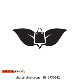 Icon vector graphic of shopping bag nature, good for template