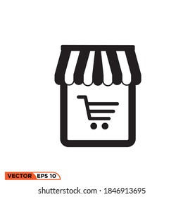 Icon vector graphic of shopping, good for template illustration