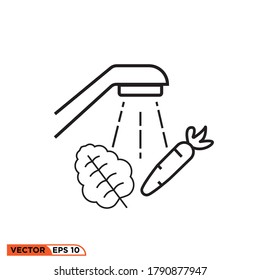 Icon vector graphic of shower, good for template design 