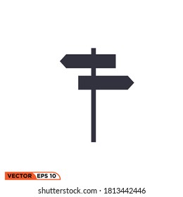 Icon vector graphic of signpost, good for template