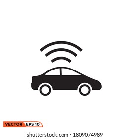 Icon vector graphic of smart car, good for template 