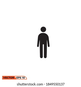 Icono vectorial gráfico de stickman, bueno para plantilla 