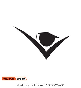 Icon vector graphic of success graduation, good for template web etc