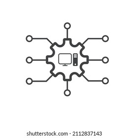Icon vector graphic of system Computer