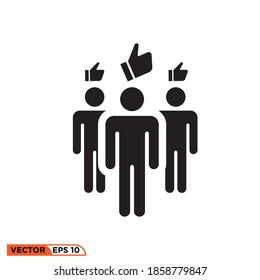 Icon vector graphic of team like, good for template app web etc