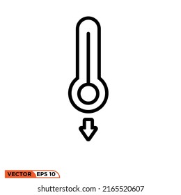 Symbolvektorgrafik des Thermometers