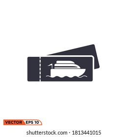 Icon vector graphic of ticket ship, good for template
