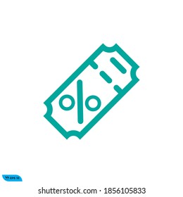 Icono vectorial gráfico de entradas, pago de cupones, bueno para la web de plantillas, etc