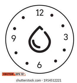 Icon vector graphic of time water,