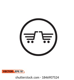 Icono vectorial gráfico del logotipo del carro, bueno para la ilustración de la plantilla