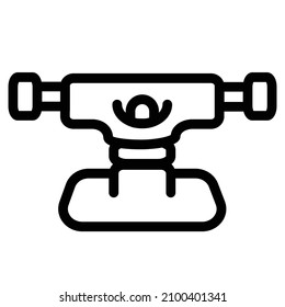 Icono vectorial gráfico de la parte de la patineta del camión. botón Perfecto para icono