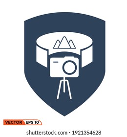 Icon vector graphic of virtual shield 