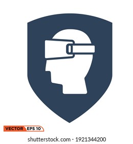 Symbolvektorgrafik von VR Protect