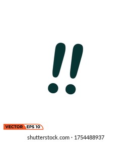 Icon vector graphic of warning sign, good for web template etc