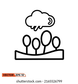 Icon vector graphic of weather