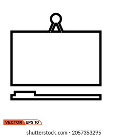 Icon vector graphic of whiteboard