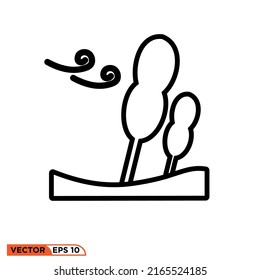 Icon vector graphic of wind illustration