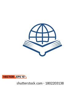 Gráfico vectorial de iconos del libro mundial, bueno para plantilla