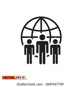 Icon vector graphic of world men's day, stick figure, good for template