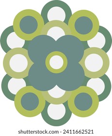 icon vector a green flower