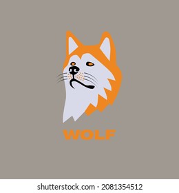 Icon Vector Head Wolf or Fox