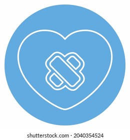 Icon Vector of Heart Surgery - Blue Eyes Style - Simple illustration, Editable stroke, Design template vector, Good for prints, posters, advertisements, announcements, info graphics, etc.
