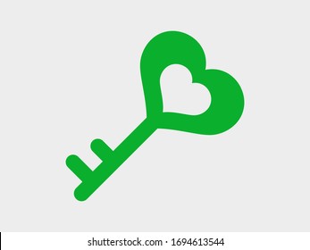 Icon vector heart, Valentine's Day, love, key of happiness, holiday.