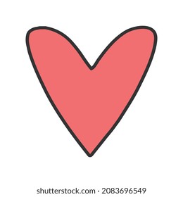 Icono vectorial corazón, Día de San Valentín, amor, clave de felicidad, feriado.