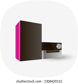 Icon vector HiFi system music