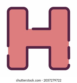Icon Vector of Hospital 2 - Line Cut Style - Simple illustration, Editable stroke, Design template vector, Good for prints, posters, advertisements, announcements, info graphics, etc.