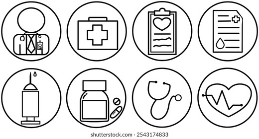 icon vector for hospital health workers