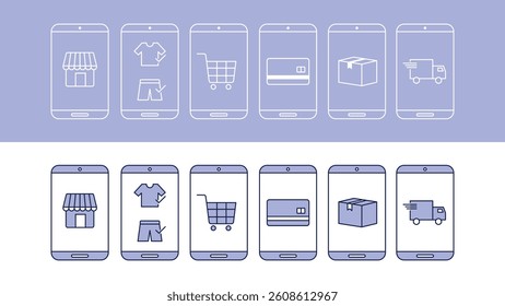 icon vector how to make online purchase transactions