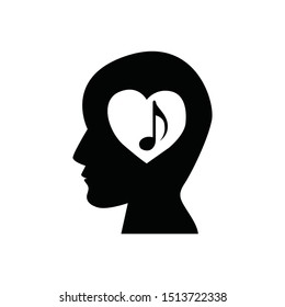 icon vector human love. music modern.