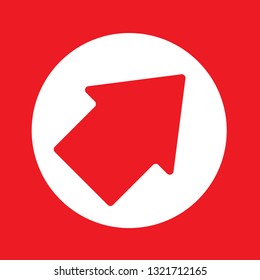 Icon vector illustration of arrow, direction sign, EPS10.