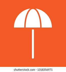 Icon vector illustration of a beach umbrella, EPS10.
