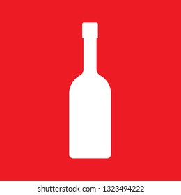 Icon vector illustration of bottle of wine, EPS10.