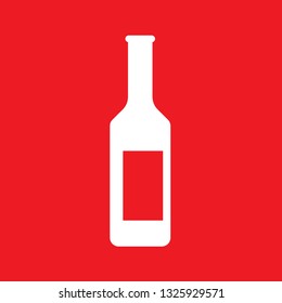 Icon vector illustration of bottle of wine, EPS10.