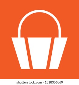 Icon vector illustration of a bucket, EPS10.