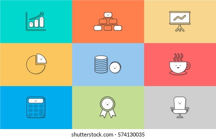 Icon Vector Illustration Business Collection Concept